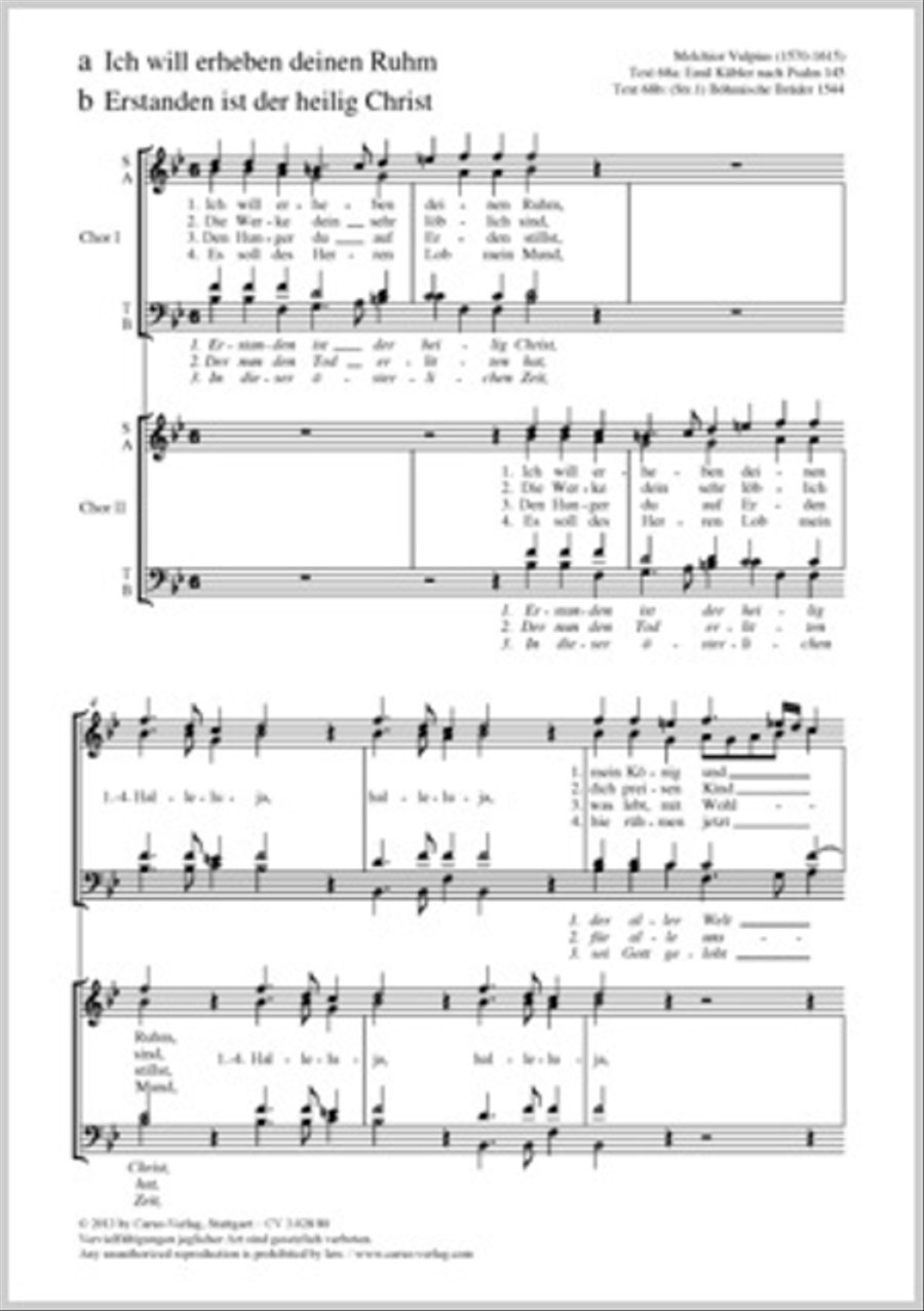Erstanden ist der heilig Christ 4-Part scores gallery preview page 1