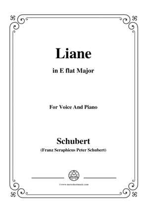 Book cover for Schubert-Liane,in E flat Major,for Voice&Piano