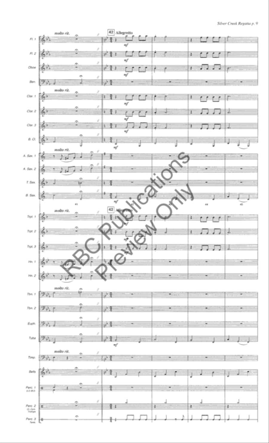 Silver Creek Regatta Concert Band scores gallery preview page 12
