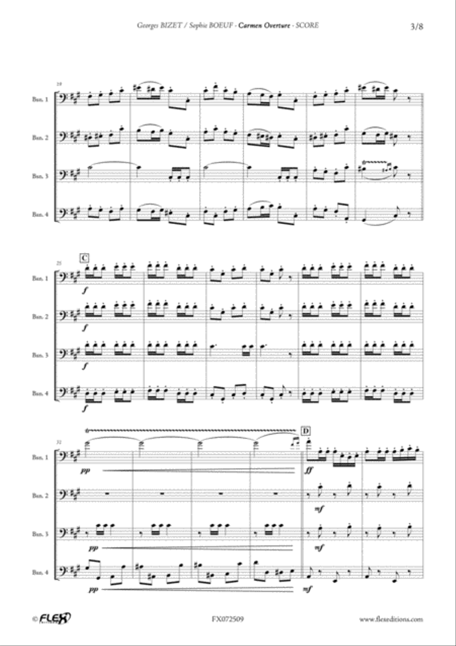 Carmen Overture Bassoon scores gallery preview page 3