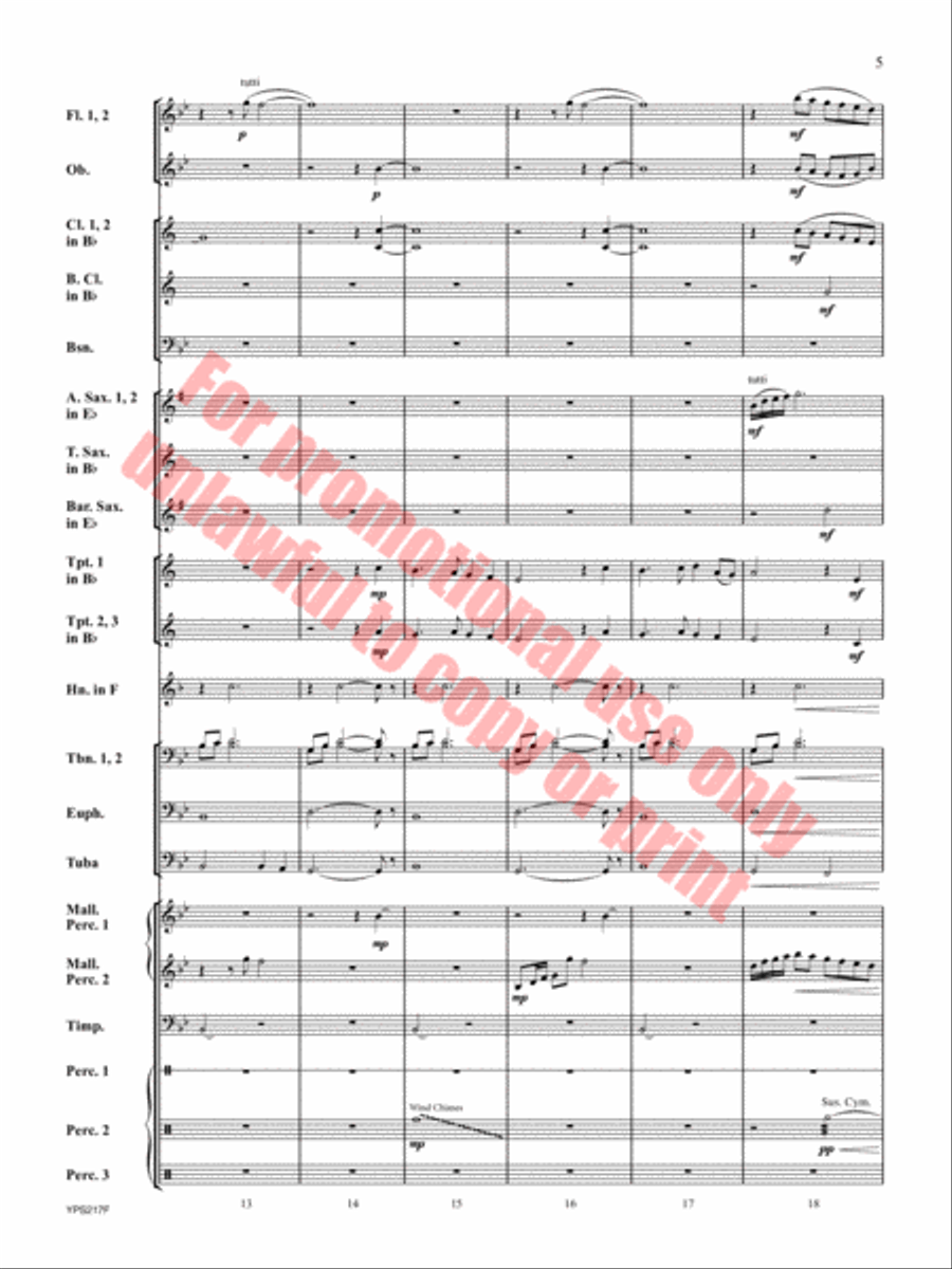 Hope Remains Within Concert Band scores gallery preview page 6