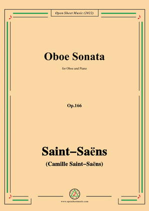 Book cover for Saint-Saëns-Oboe Sonata,Op.166,for Oboe and Piano