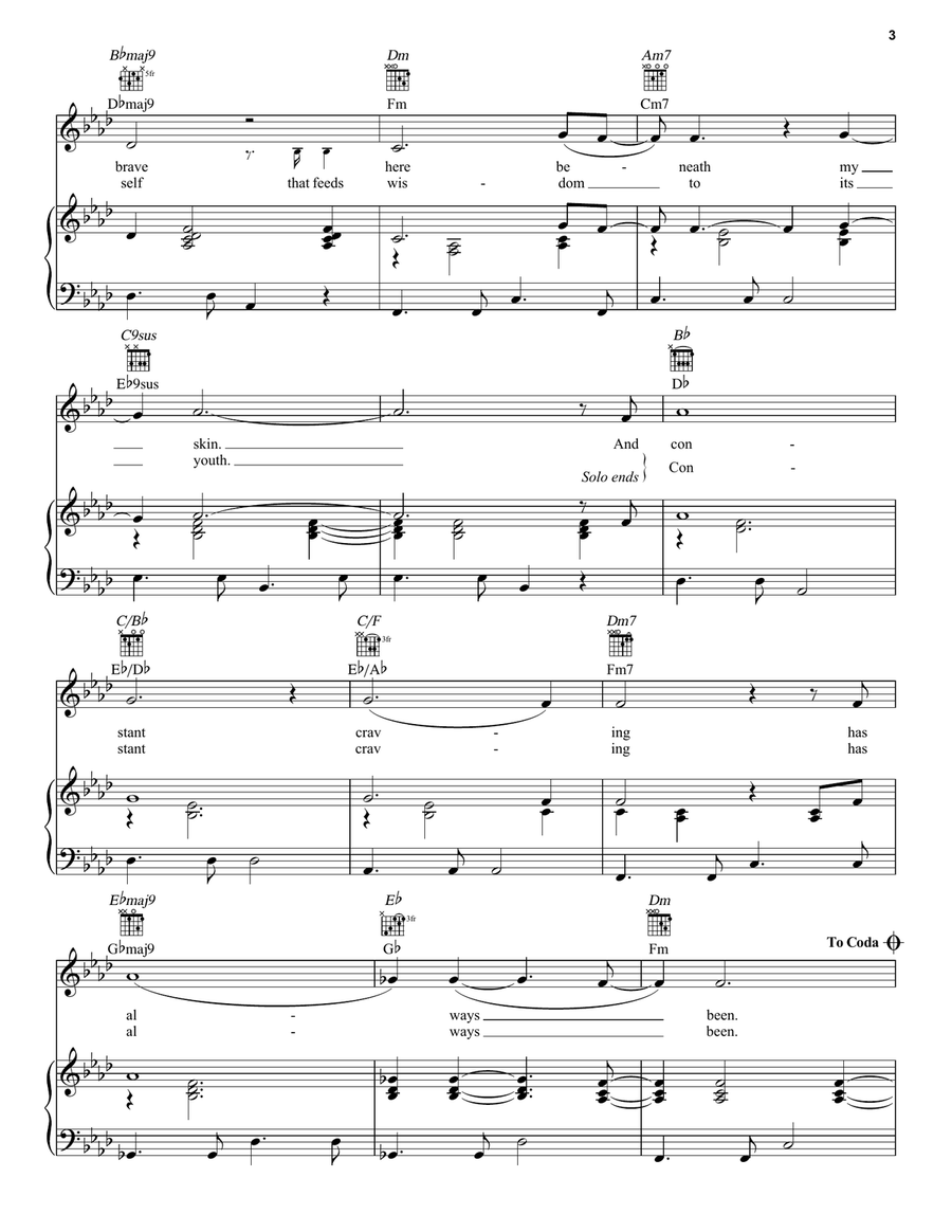 Constant Craving Piano, Vocal, Guitar scores gallery preview page 3