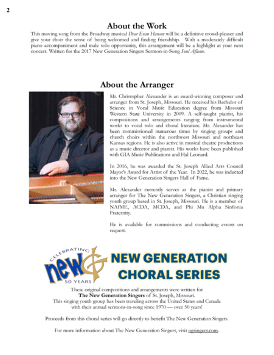 You Will Be Found 4-Part scores gallery preview page 2