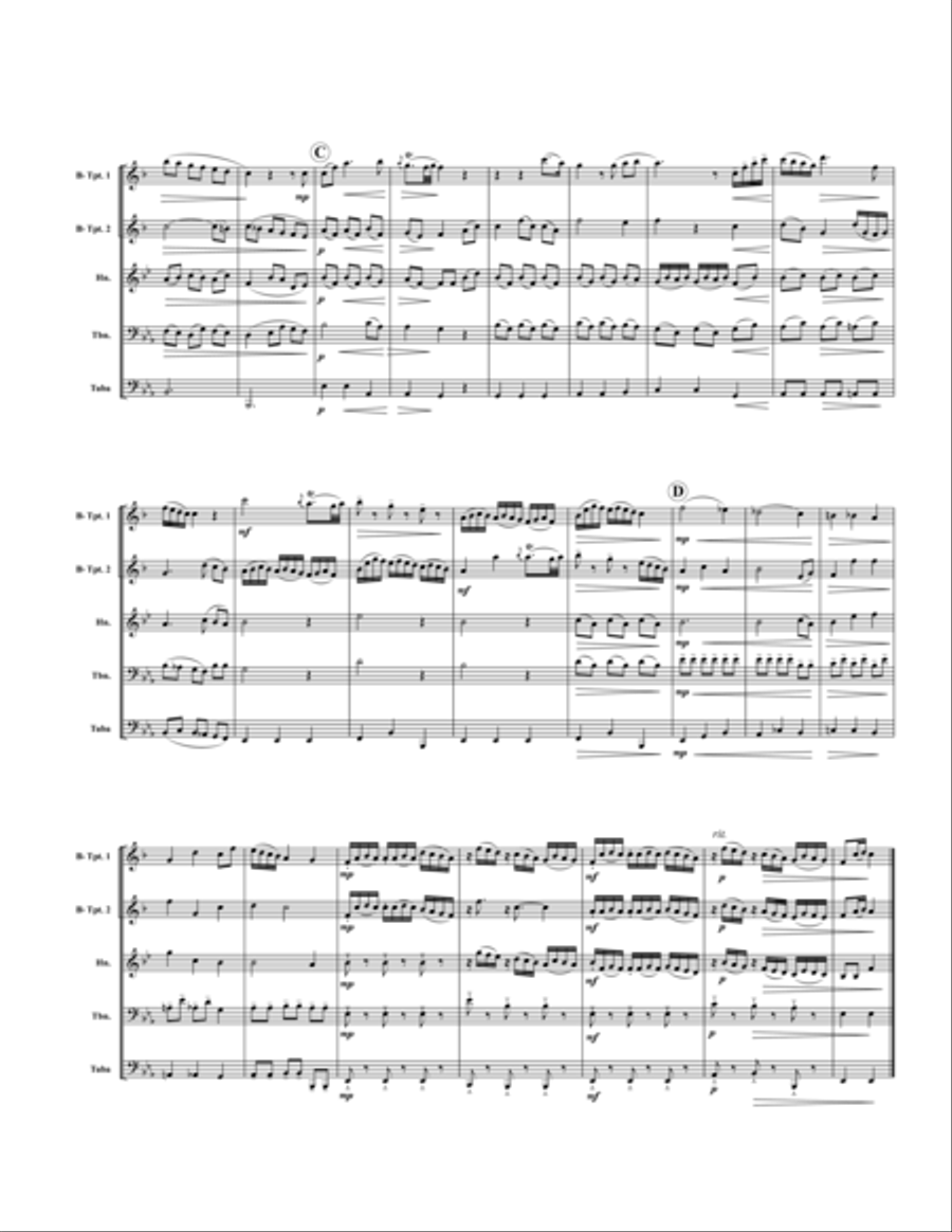 Church Sonata, K. 67 Brass Quintet scores gallery preview page 2