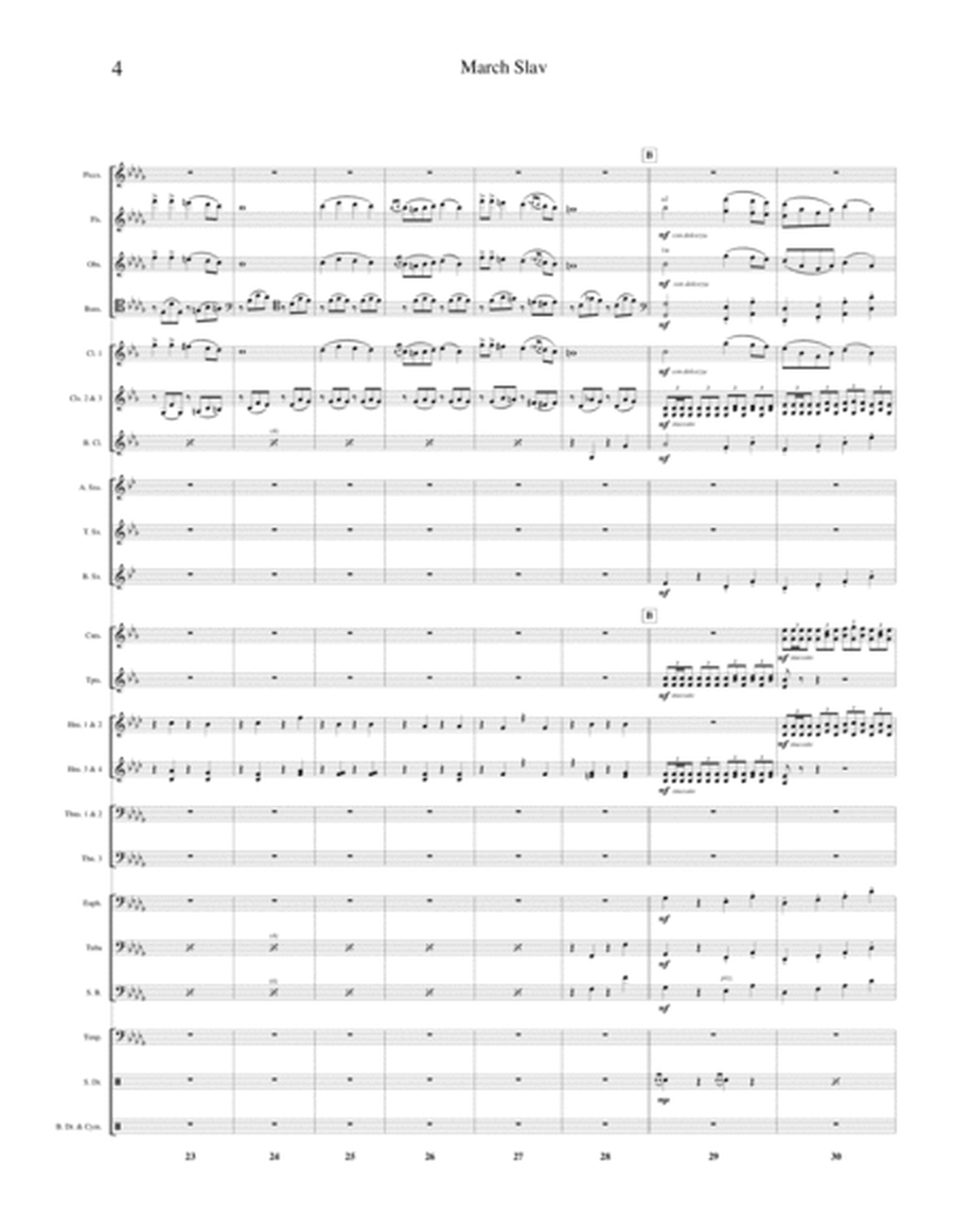 March Slav (Concert Band Transcription) - Tsarist Edition image number null