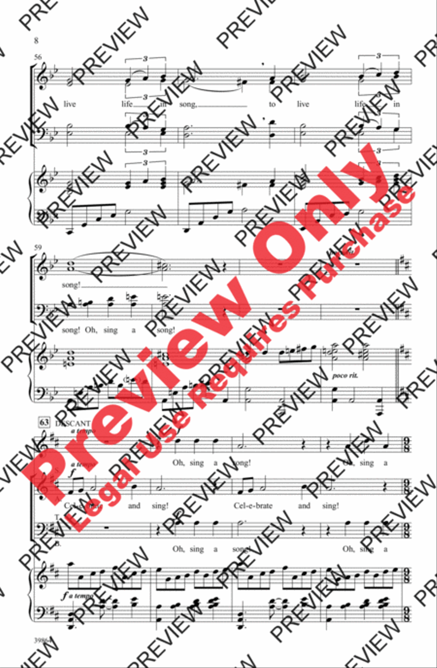 Celebrate and Sing! Celebrate and Sing! 4-Part scores gallery preview page 8
