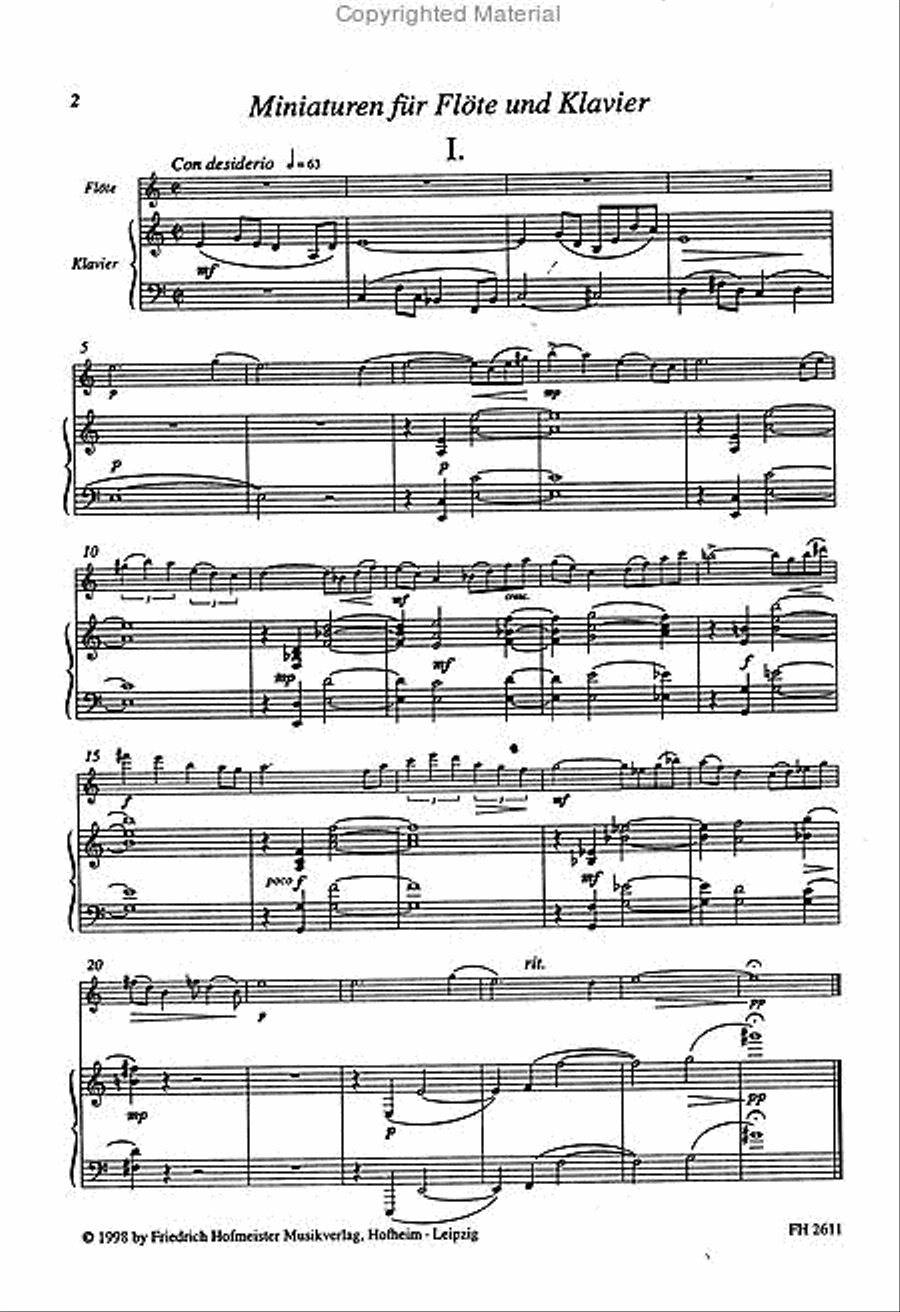 Miniaturen by Petr Eben Flute Solo - Sheet Music page 2