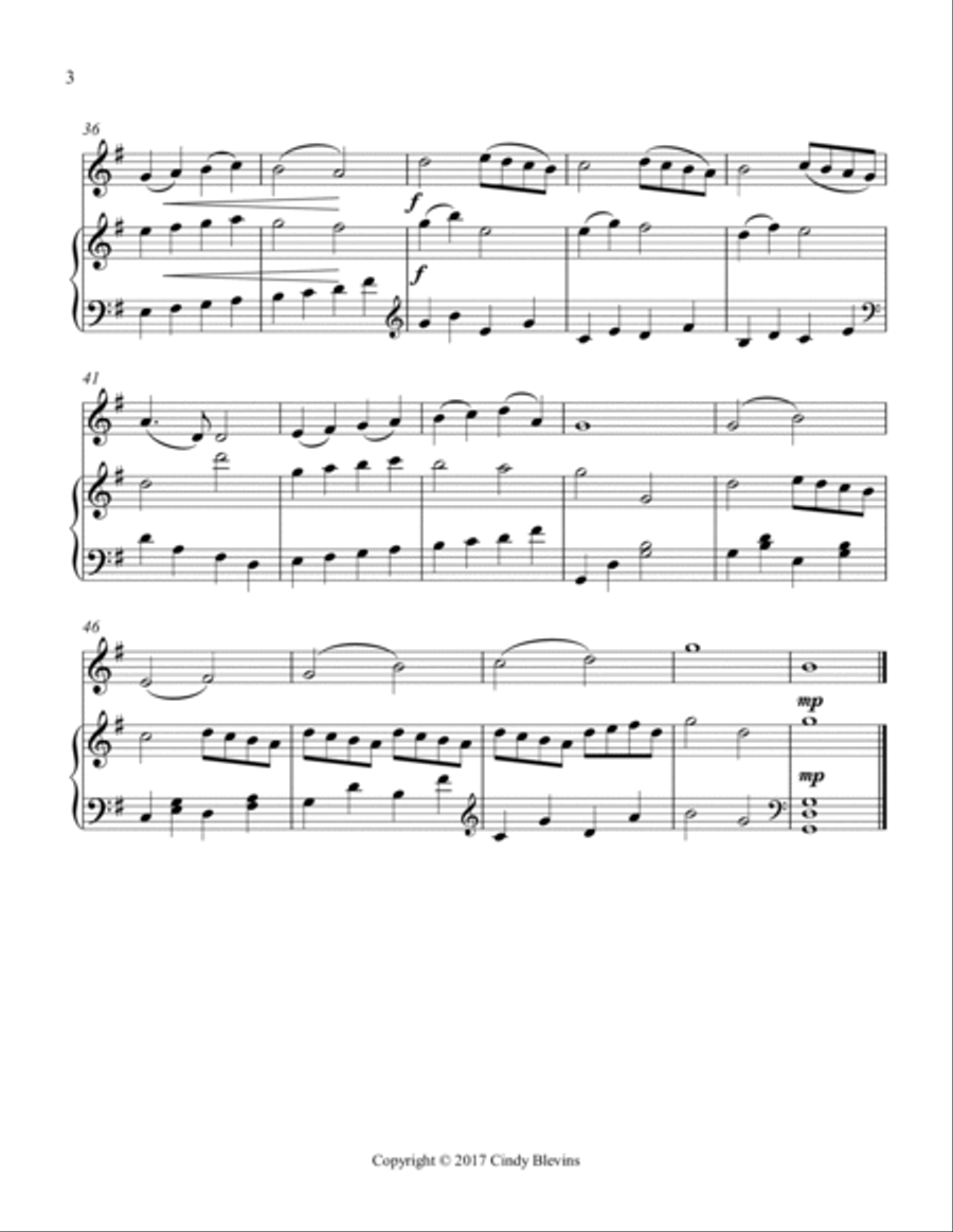 Angels We Have Heard On High, for Harp and Violin String Duet scores gallery preview page 4
