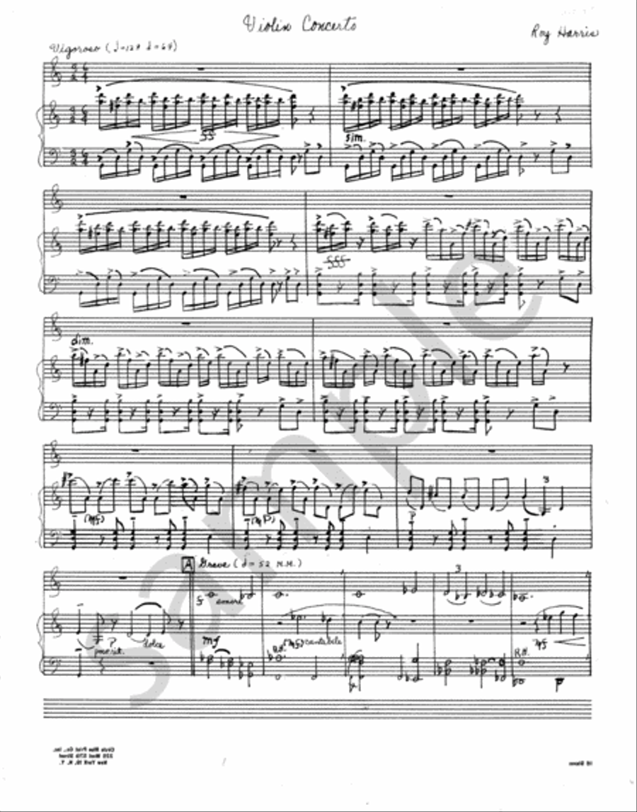 Concerto For Violin And Orchestra Violin Solo scores gallery preview page 2