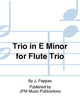 Book cover for Trio in E Minor for Flute Trio