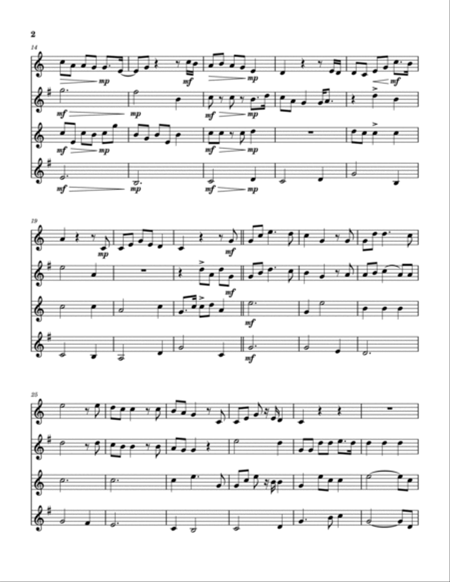 I Set My Hope On Jesus (Hymn For A Deconstructing Friend) Saxophone Quartet scores gallery preview page 3