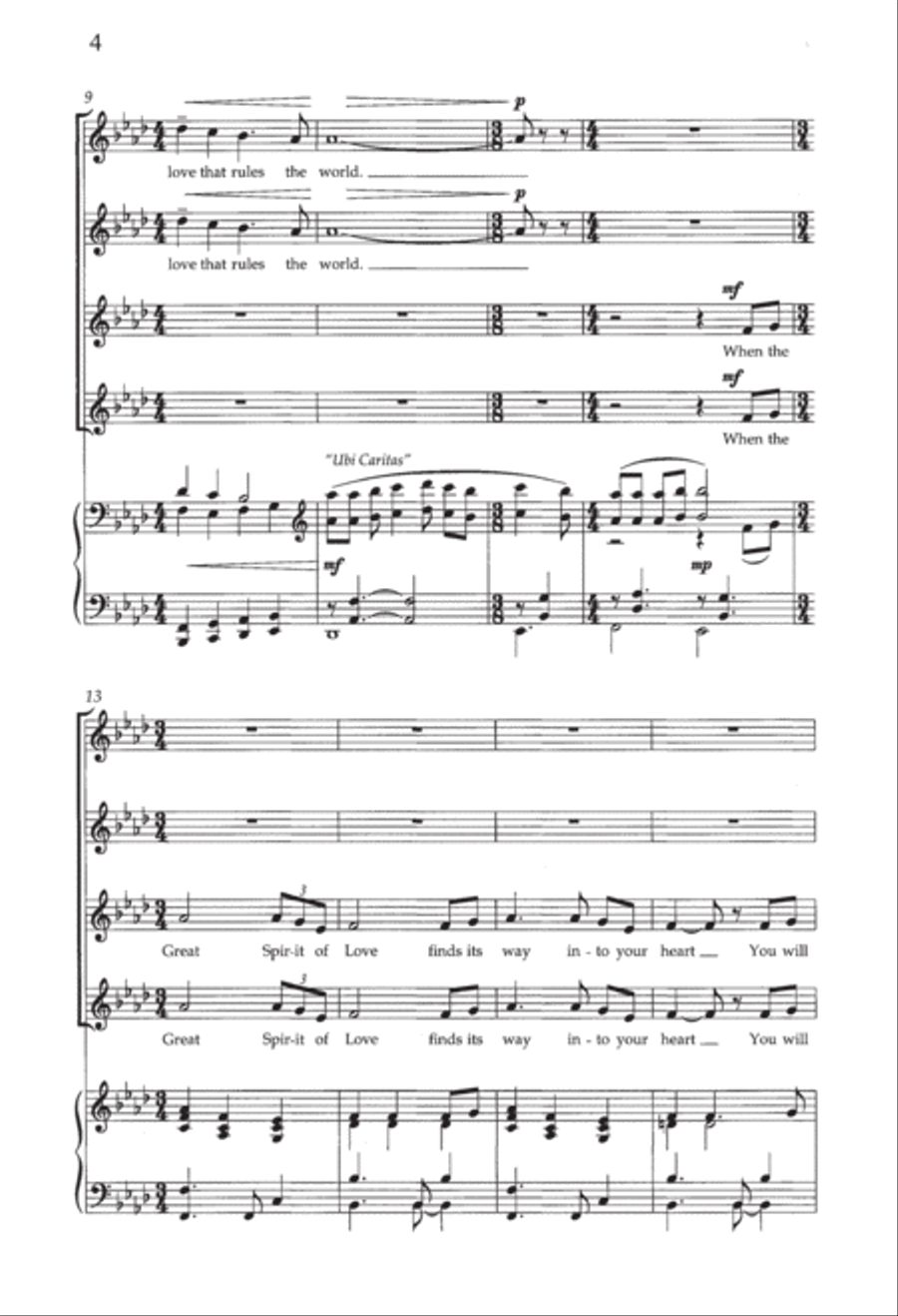 The Great Spirit of Love SSAA scores gallery preview page 4