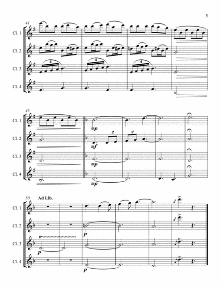 Flow Woodwind Quartet scores gallery preview page 5