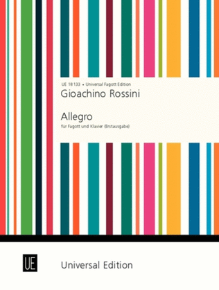 Book cover for Allegro, Bassoon/Piano