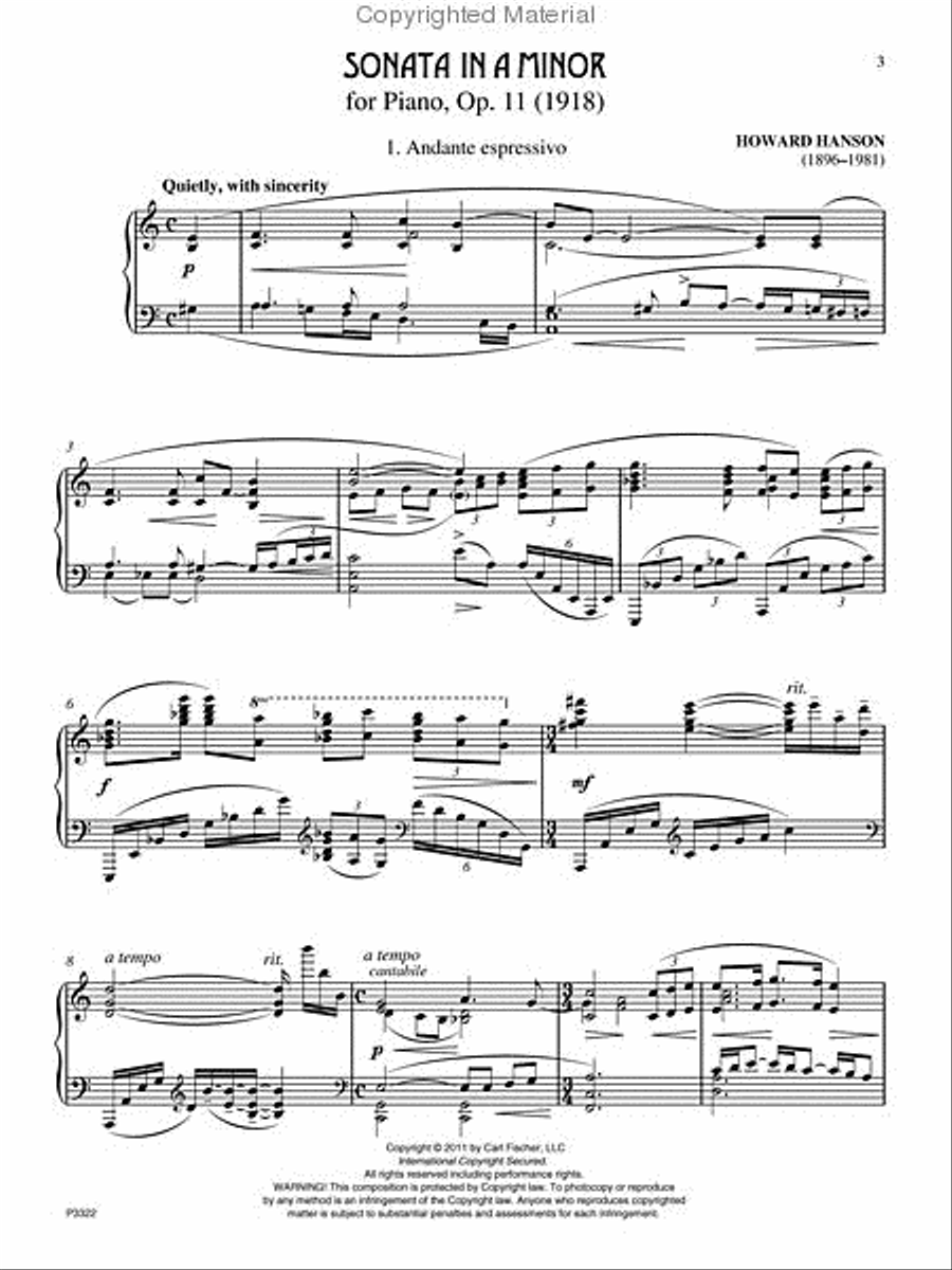 Sonata In A Minor, Op. 11 (1918) Piano Solo scores gallery preview page 2