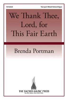Book cover for We Thank Thee, Lord, for This Fair Earth