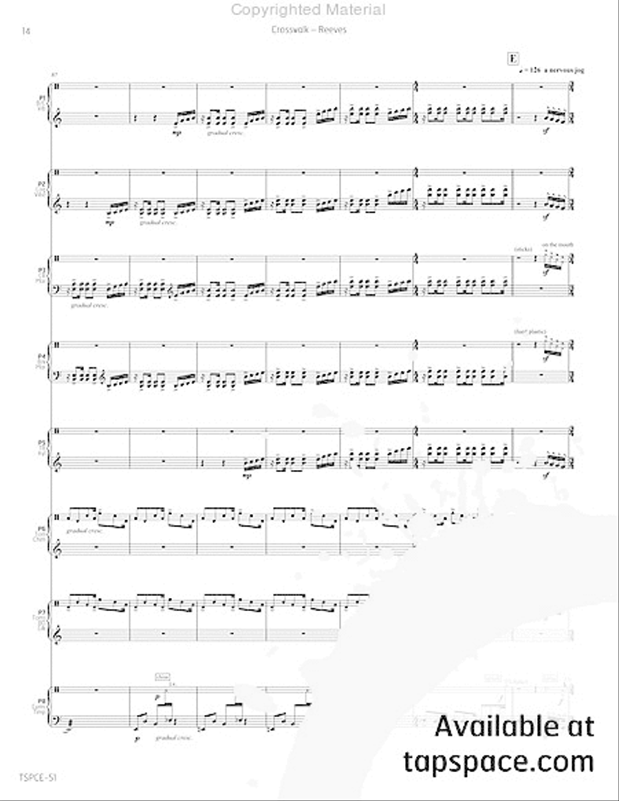 Crosswalk Crosswalk Percussion Ensemble scores gallery preview page 19