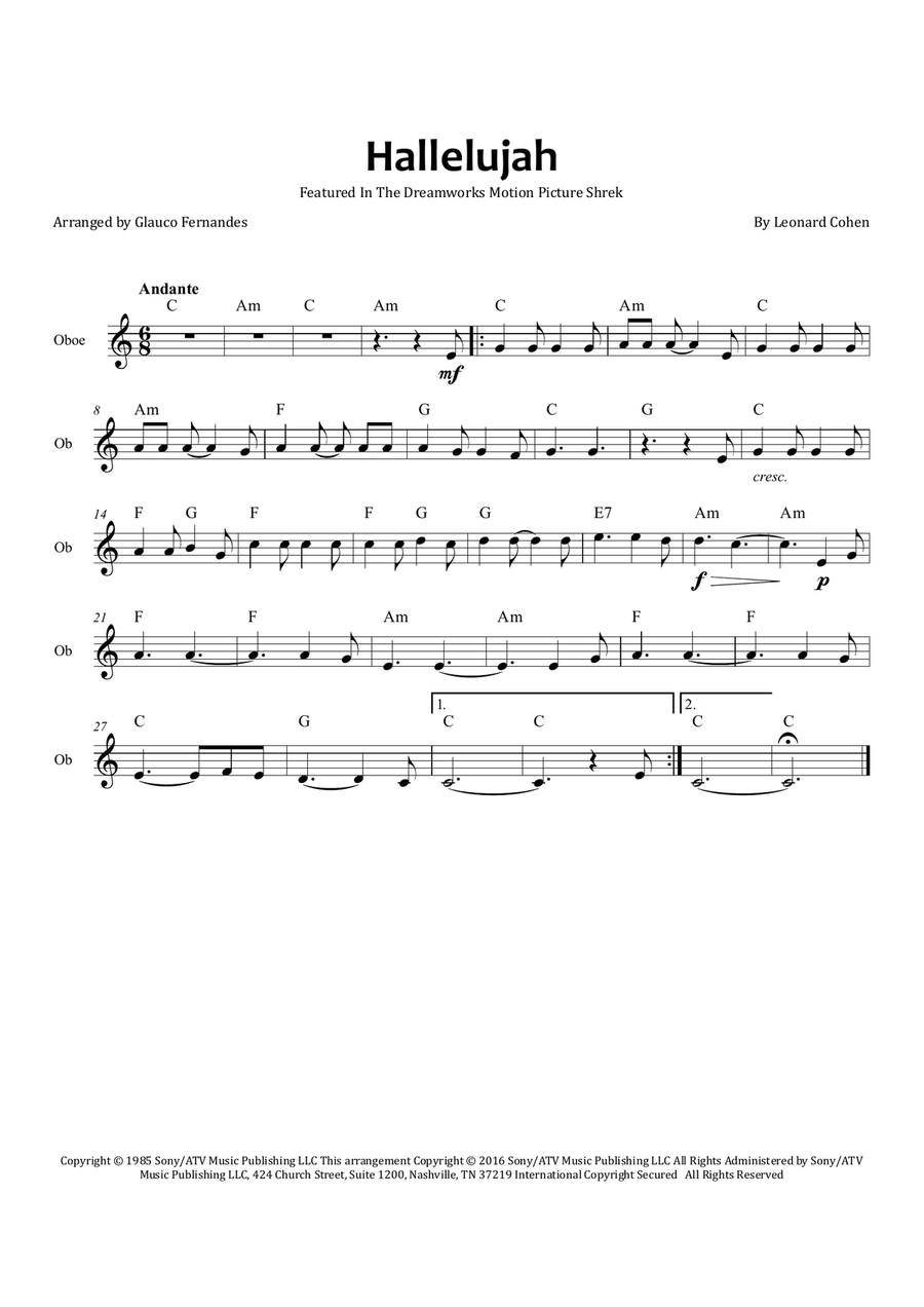 Hallelujah Chamber Music scores gallery preview page 1