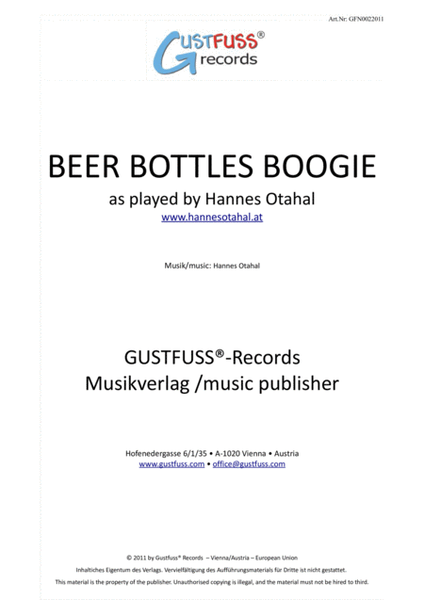 Beer Bottles Boogie - as played by Hannes Otahal image number null