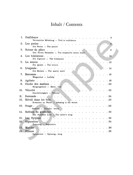 18 Études de genre (Characteristic Studies) Op. 109 for Piano