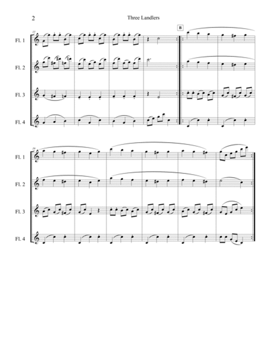 Three Landlers (Waltzes) for Flute Quartet image number null