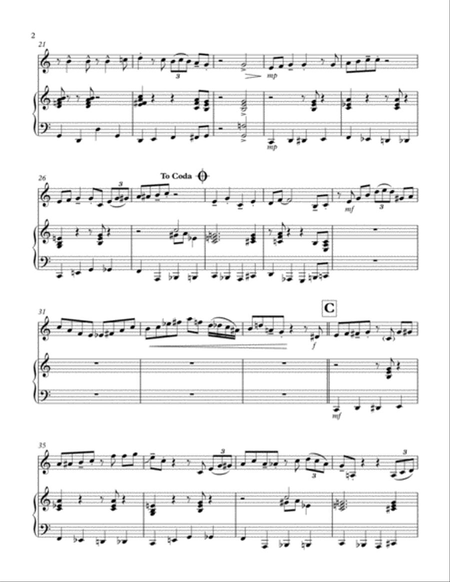 Santa Claus Is Comin' To Town B-Flat Clarinet scores gallery preview page 2