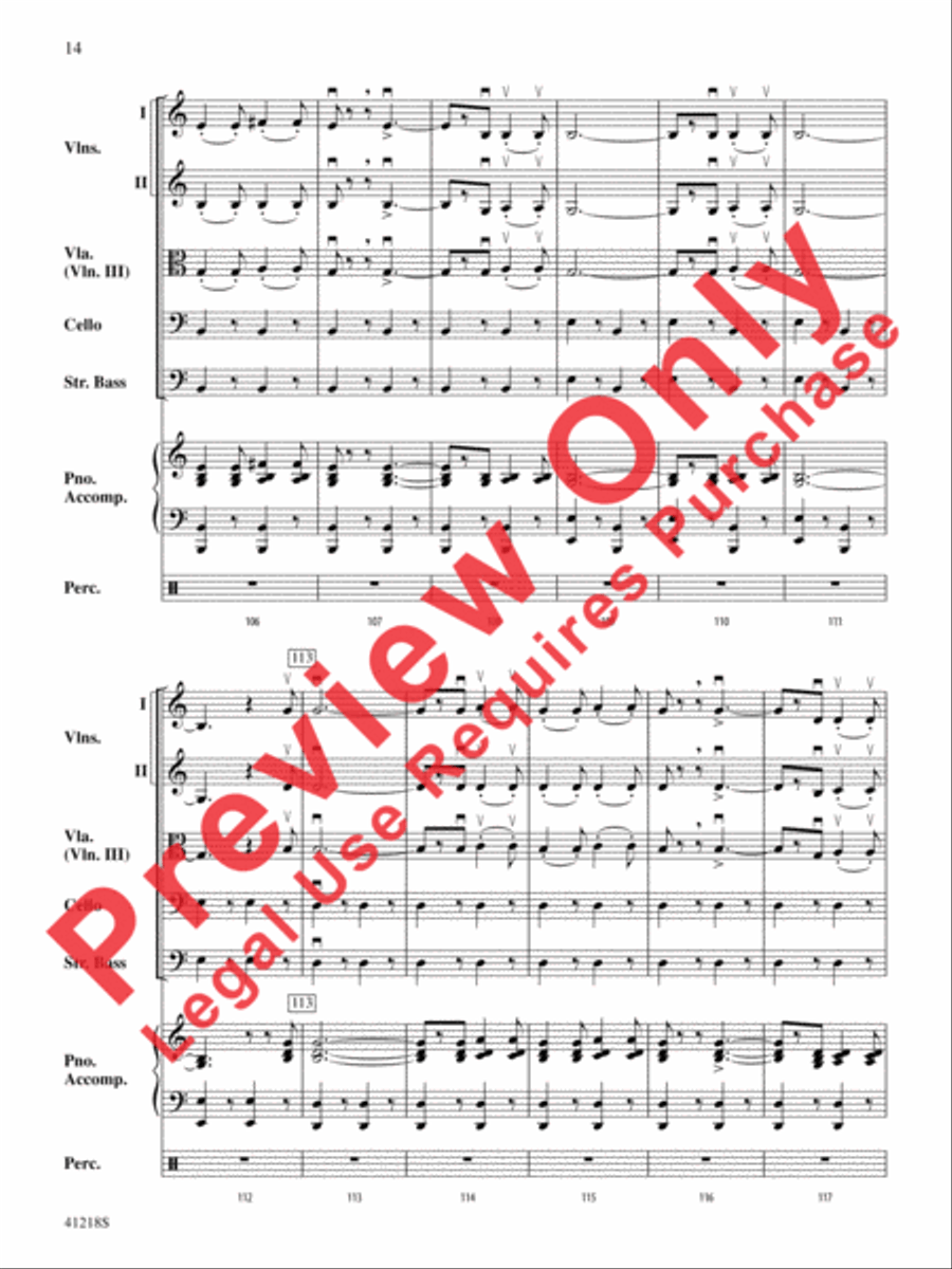 Funiculì, Funiculà String Orchestra scores gallery preview page 15