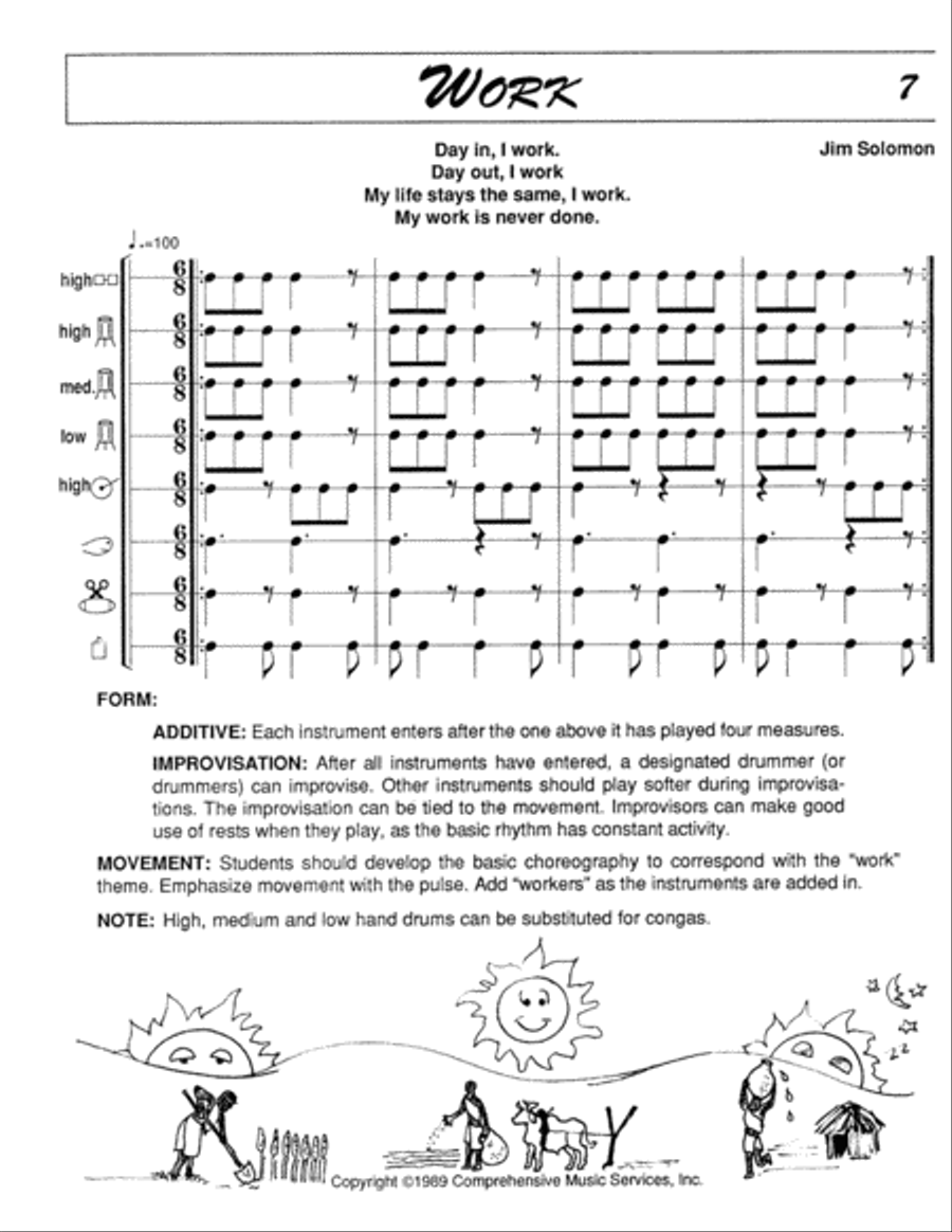 A Village Day A Village Day Unison Choir scores gallery preview page 6