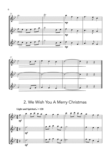 Carols for Three - 15 Christmas Carols for Flute Trio image number null