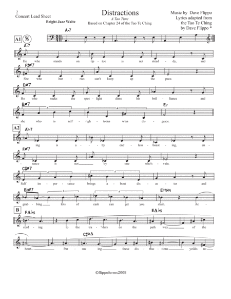 TAO TUNES COMPLETE - Lead Sheets in C - 18 Vocal Jazz Settings of the Tao Te Ching