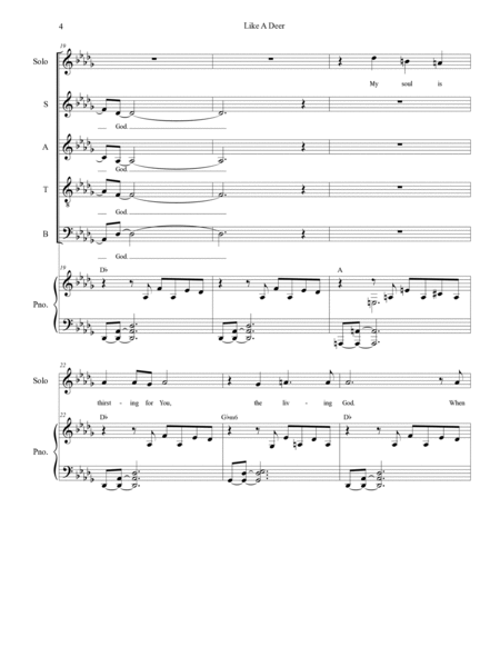 Like A Deer (Solo with SATB) image number null