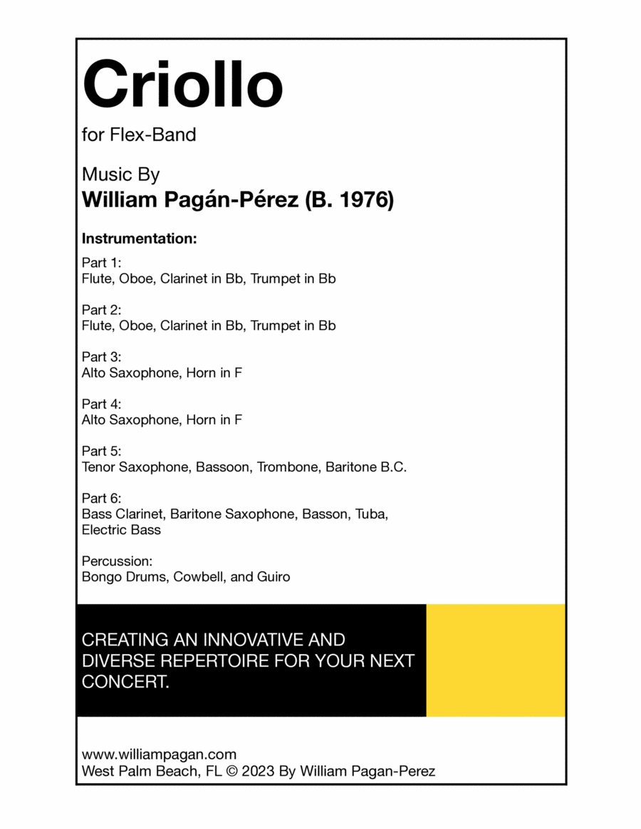 Criollo Concert Band scores gallery preview page 1