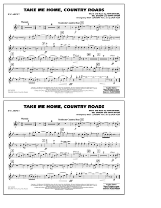 Book cover for Take Me Home, Country Roads (arr. Matt Conaway) - Bb Clarinet