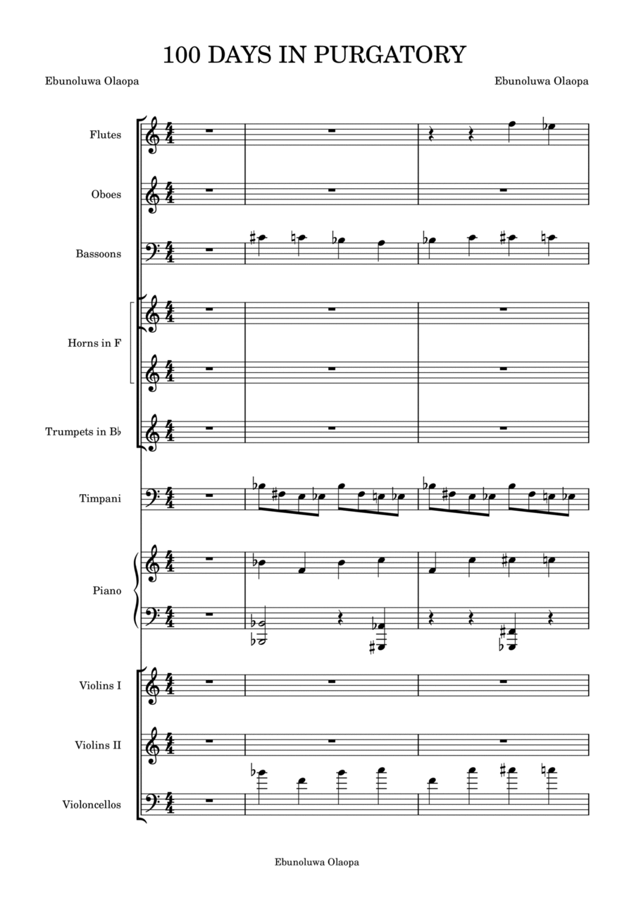 100 Days in Purgatory Chamber Orchestra scores gallery preview page 1