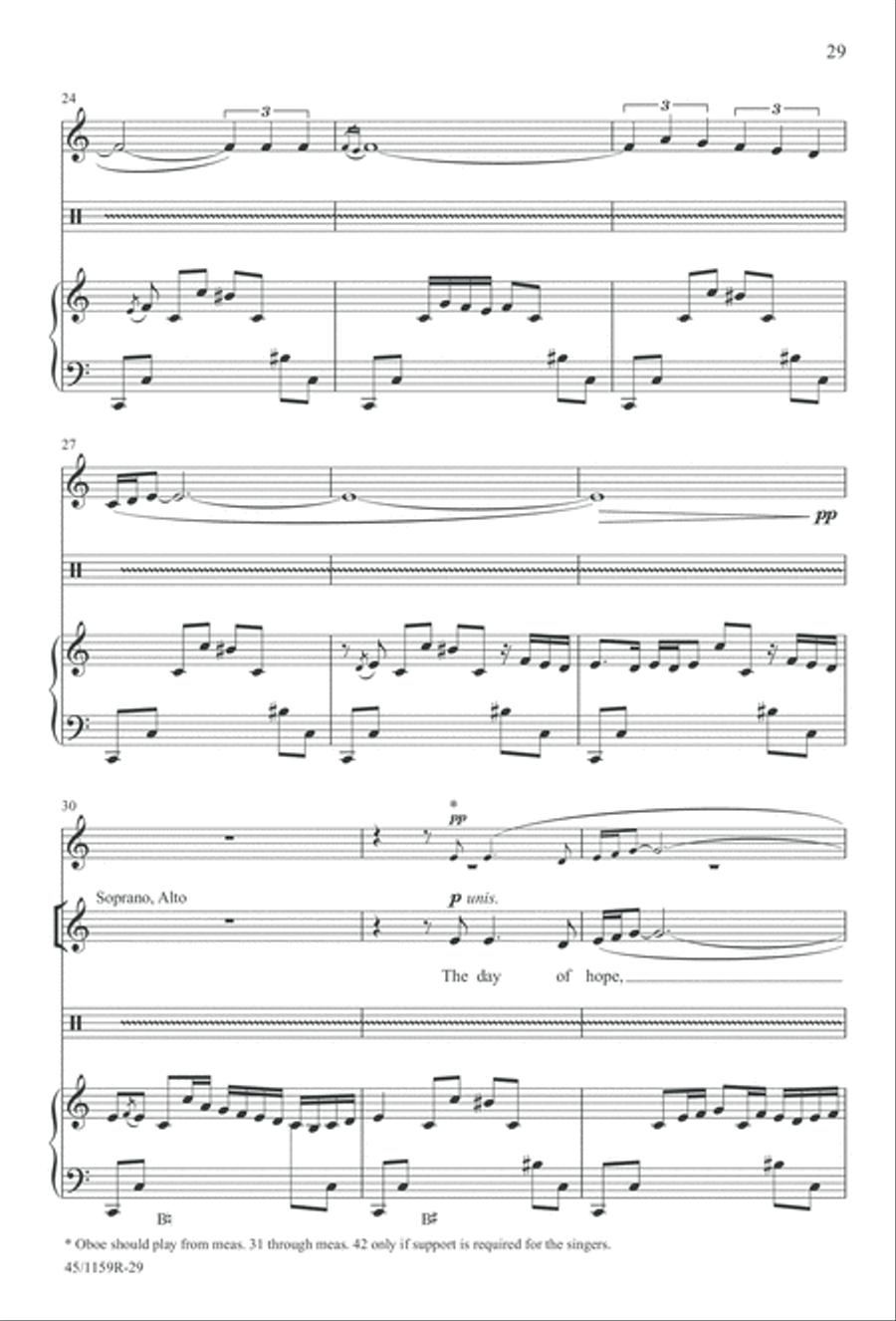 The Day of Hope - Choral/Full Score SSAA scores gallery preview page 29