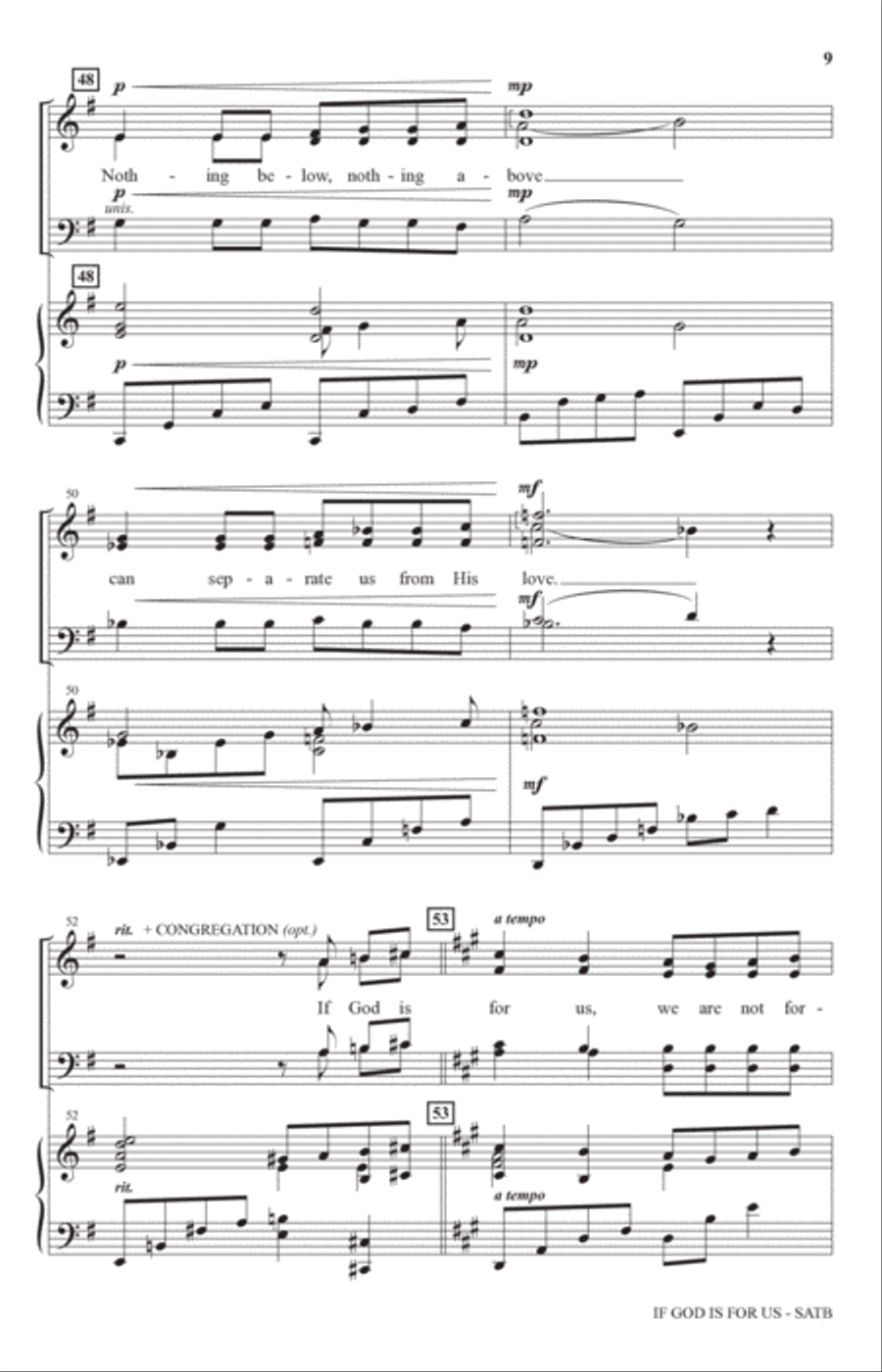 If God Is For Us (arr. John Purifoy) 4-Part scores gallery preview page 8