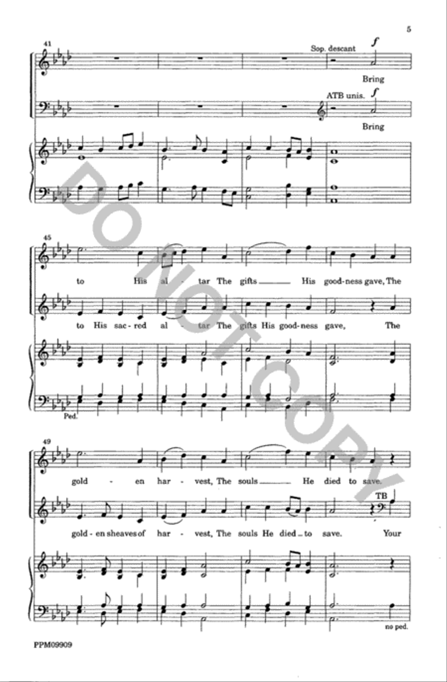 Harvest Song 4-Part scores gallery preview page 6