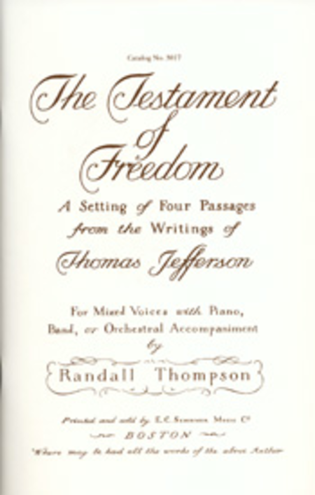 Testament of Freedom, The