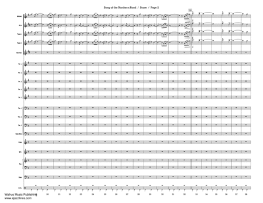 Song Of The Nothern Road Song Of The Nothern Road Big Band scores gallery preview page 5