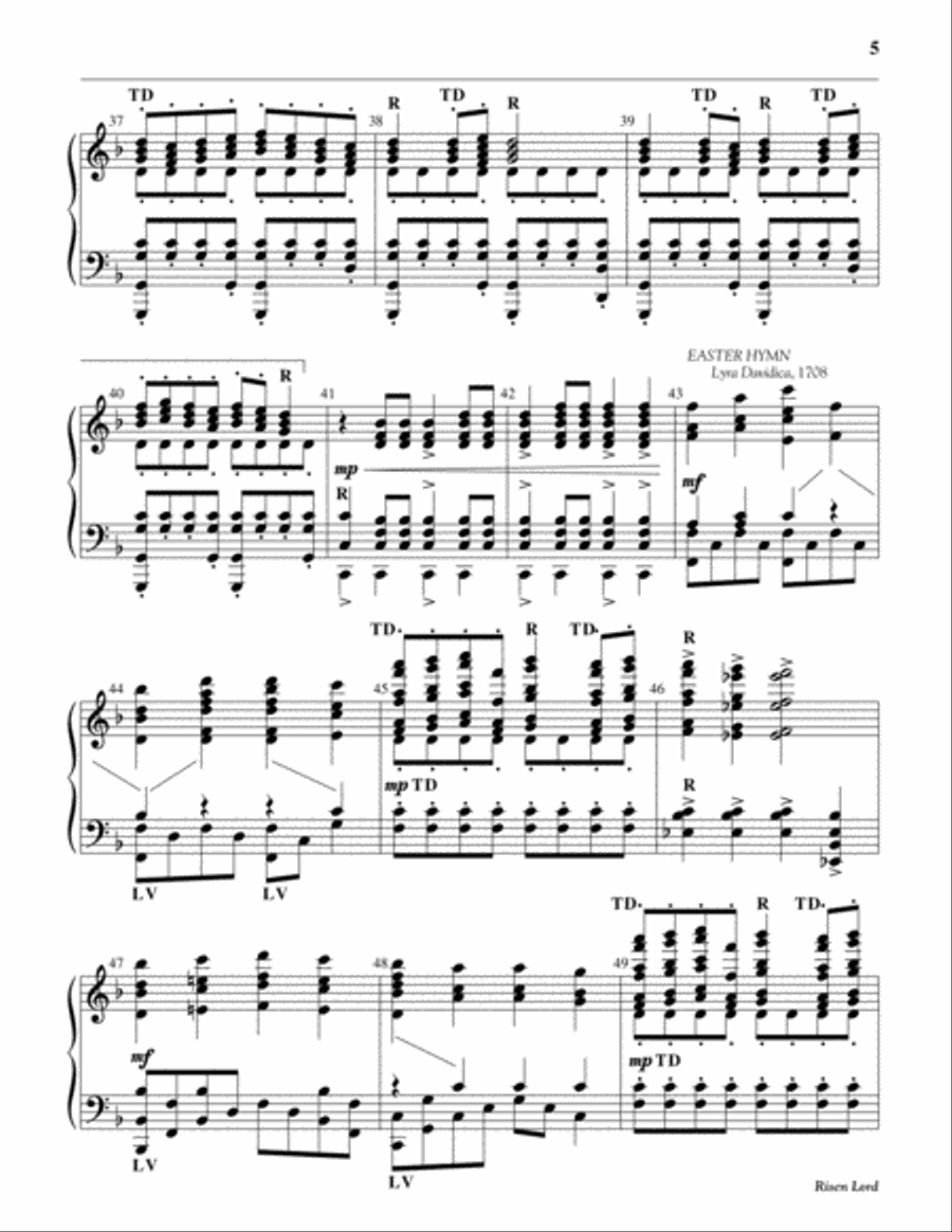 Risen Lord Risen Lord Handbell Choir scores gallery preview page 5