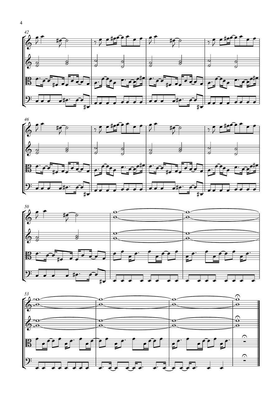 Road Trippin' Road Trippin' String Quartet scores gallery preview page 4