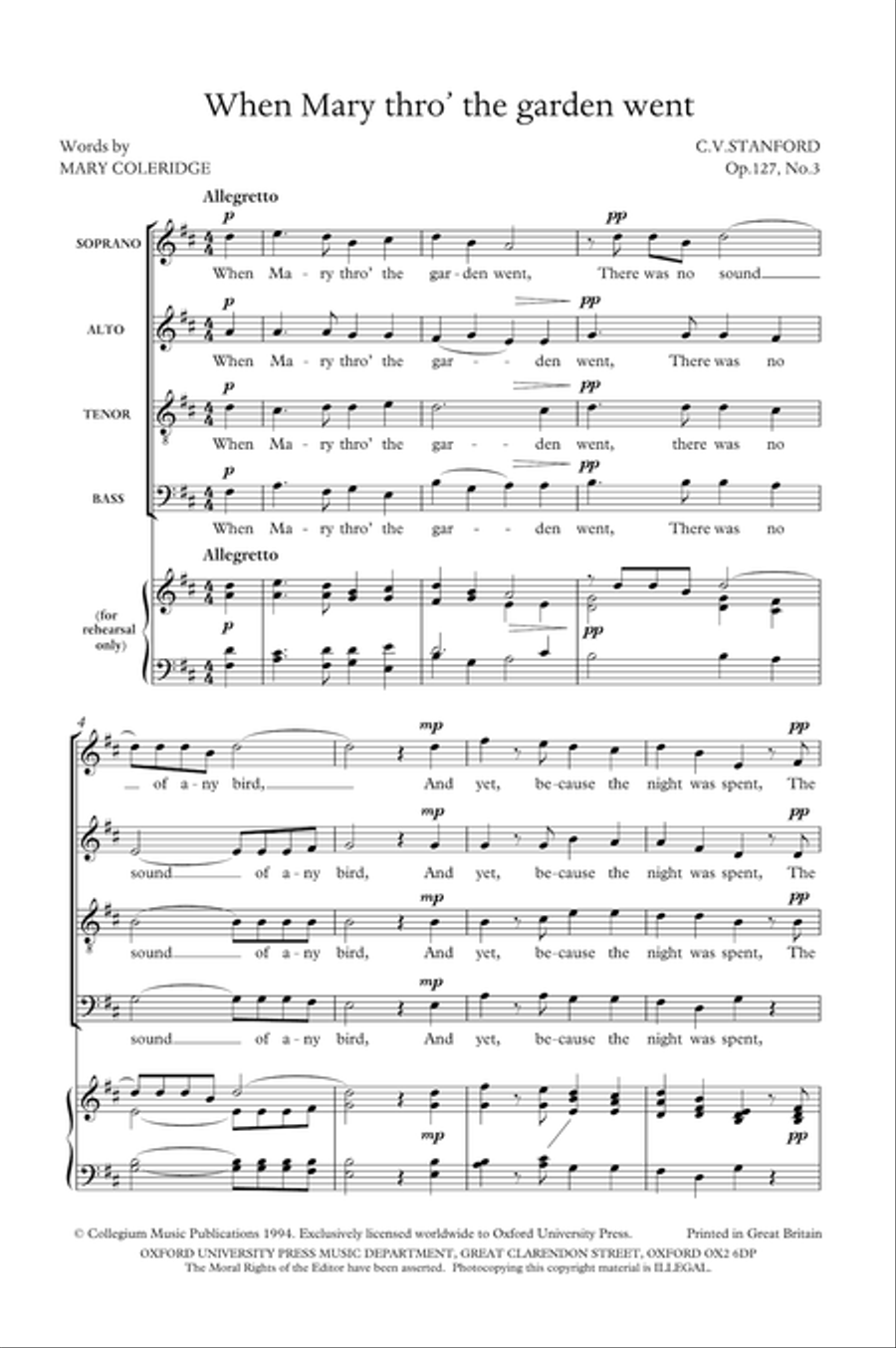 When Mary thro' the garden went 4-Part scores gallery preview page 2