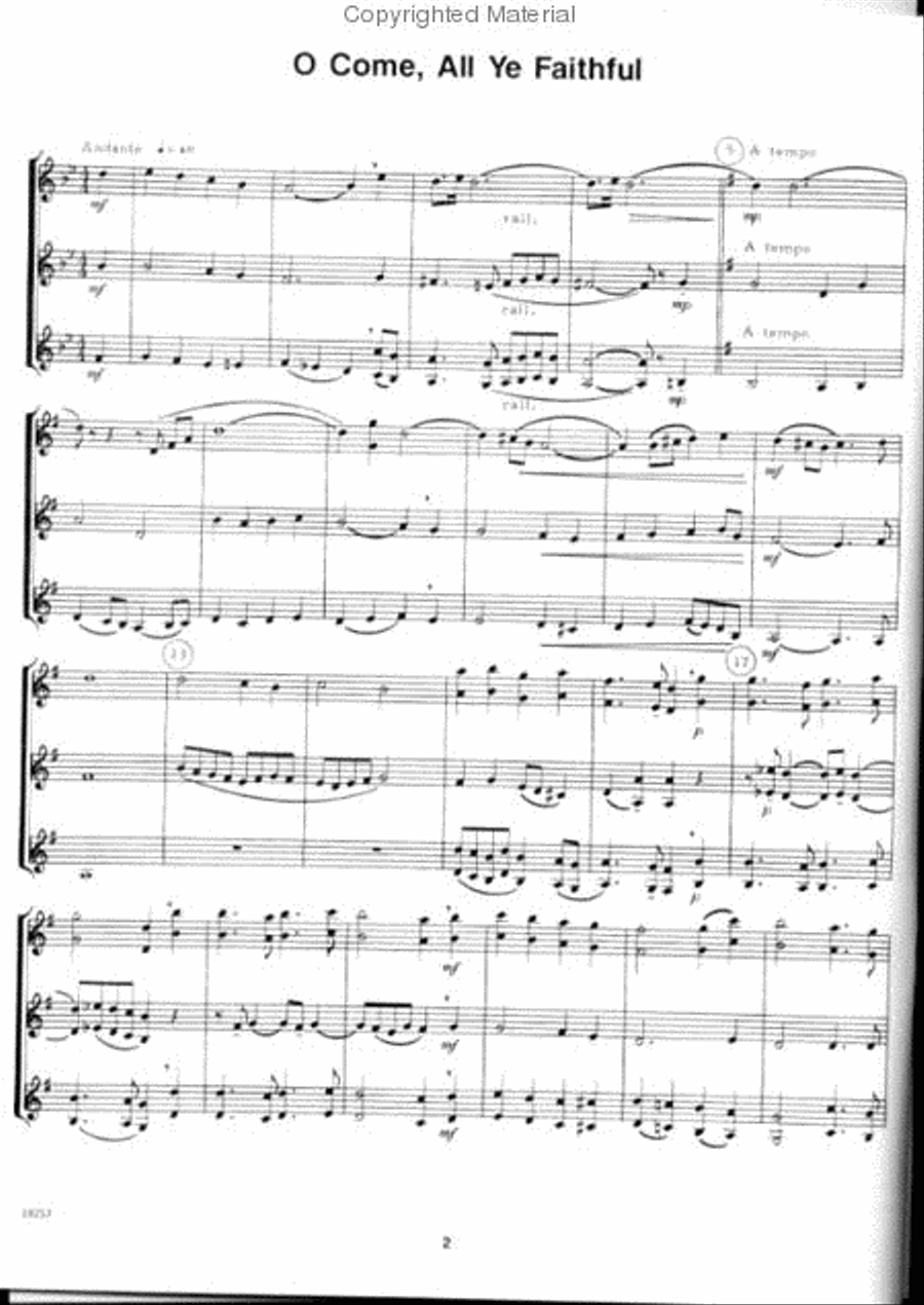 Christmas For Three - Bb Instruments B-Flat Instrument scores gallery preview page 2