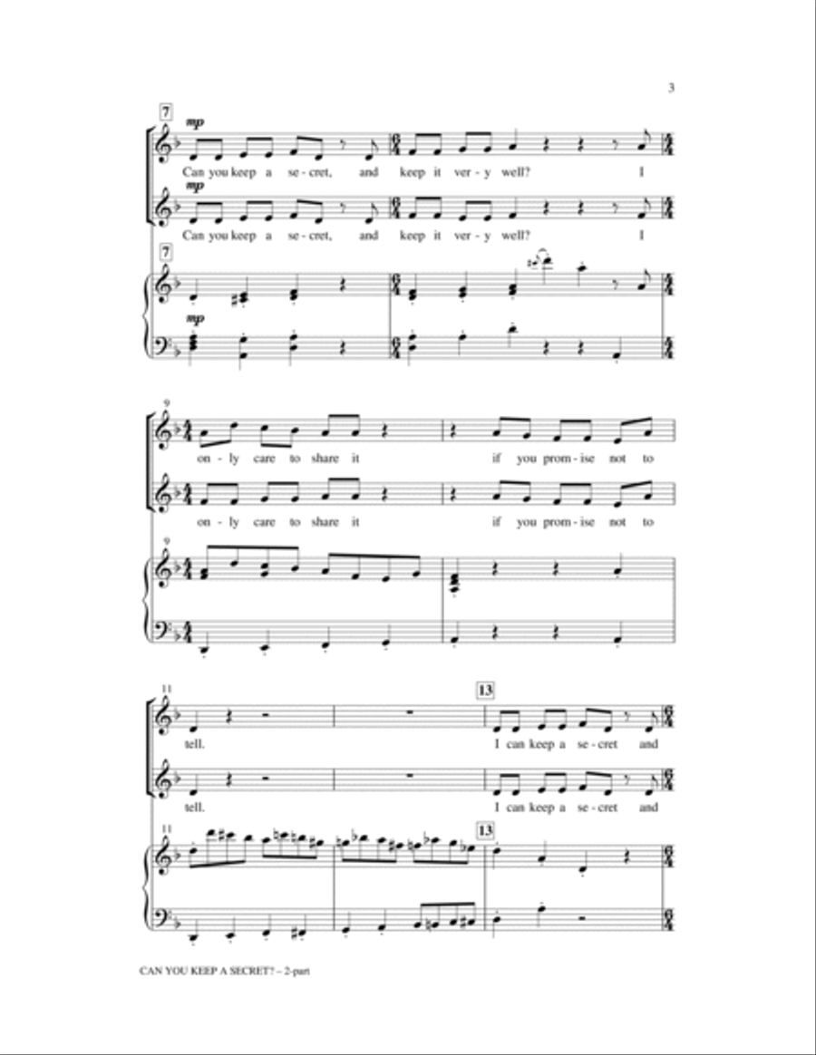 Can You Keep A Secret? Can You Keep A Secret? 2-Part scores gallery preview page 2