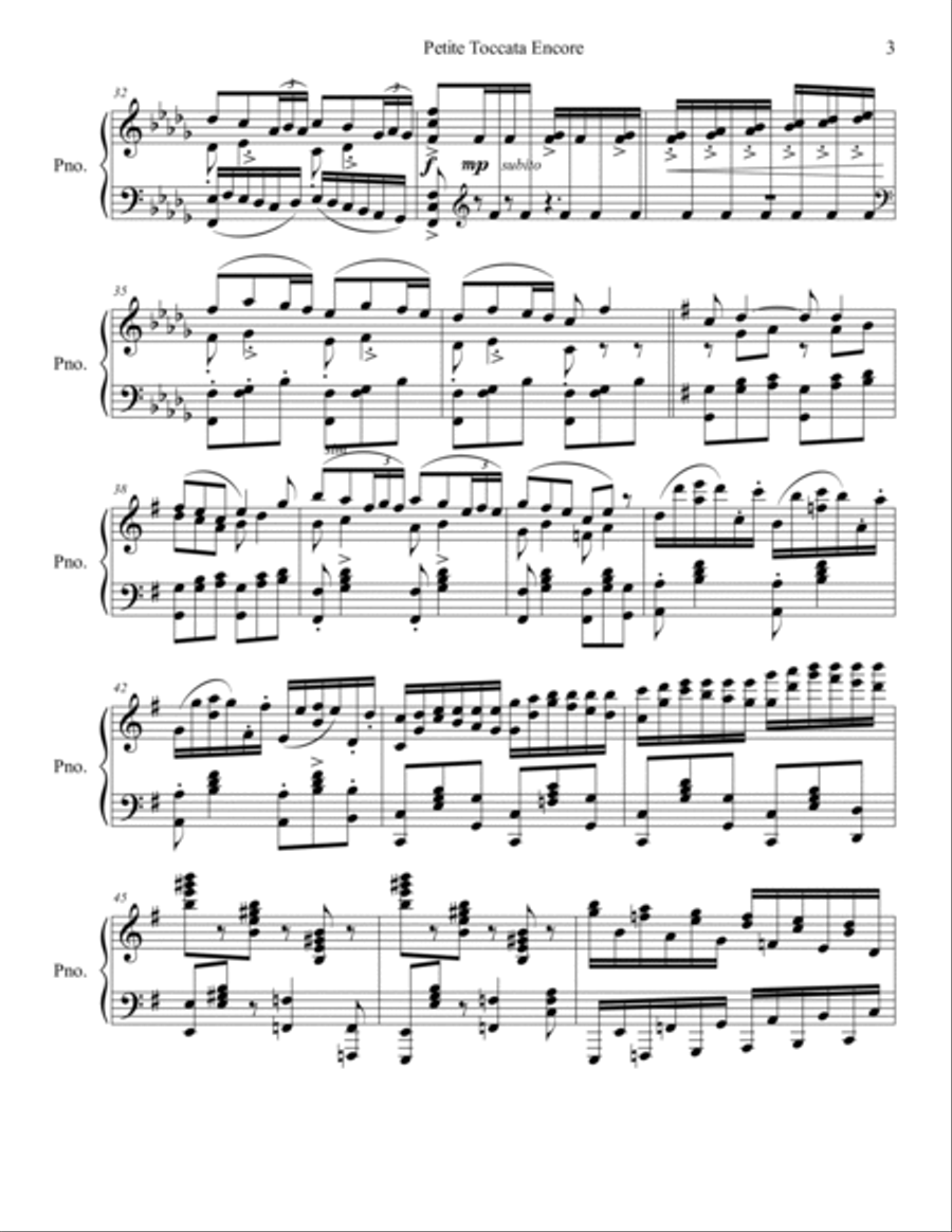 Petite Toccata Petite Toccata Piano Solo scores gallery preview page 3