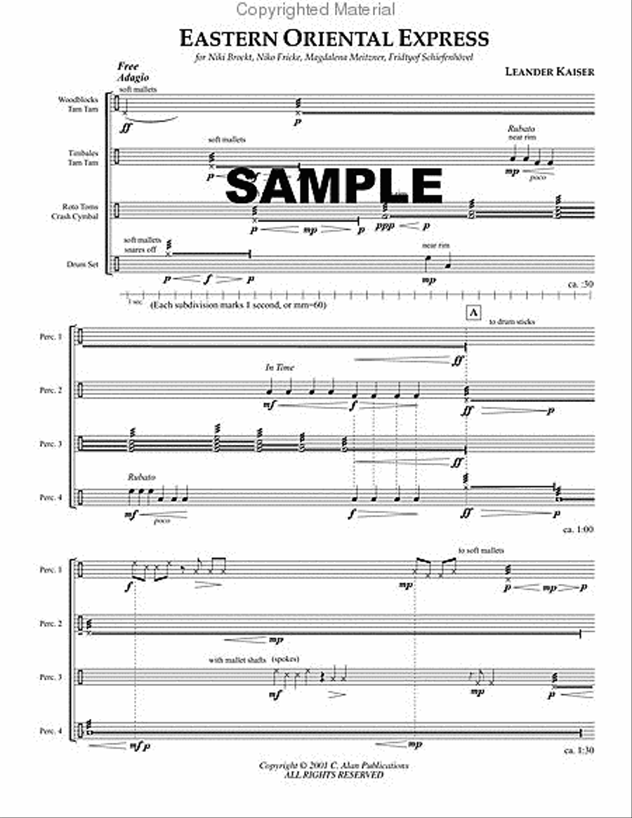 Eastern Oriental Express Eastern Oriental Express Percussion Ensemble scores gallery preview page 2
