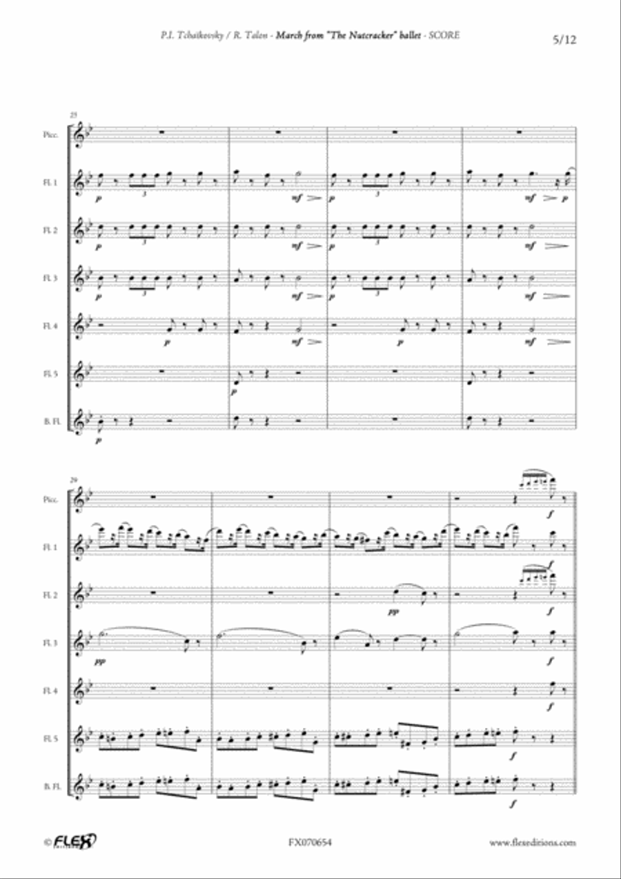 March from The Nutcracker Flute scores gallery preview page 5