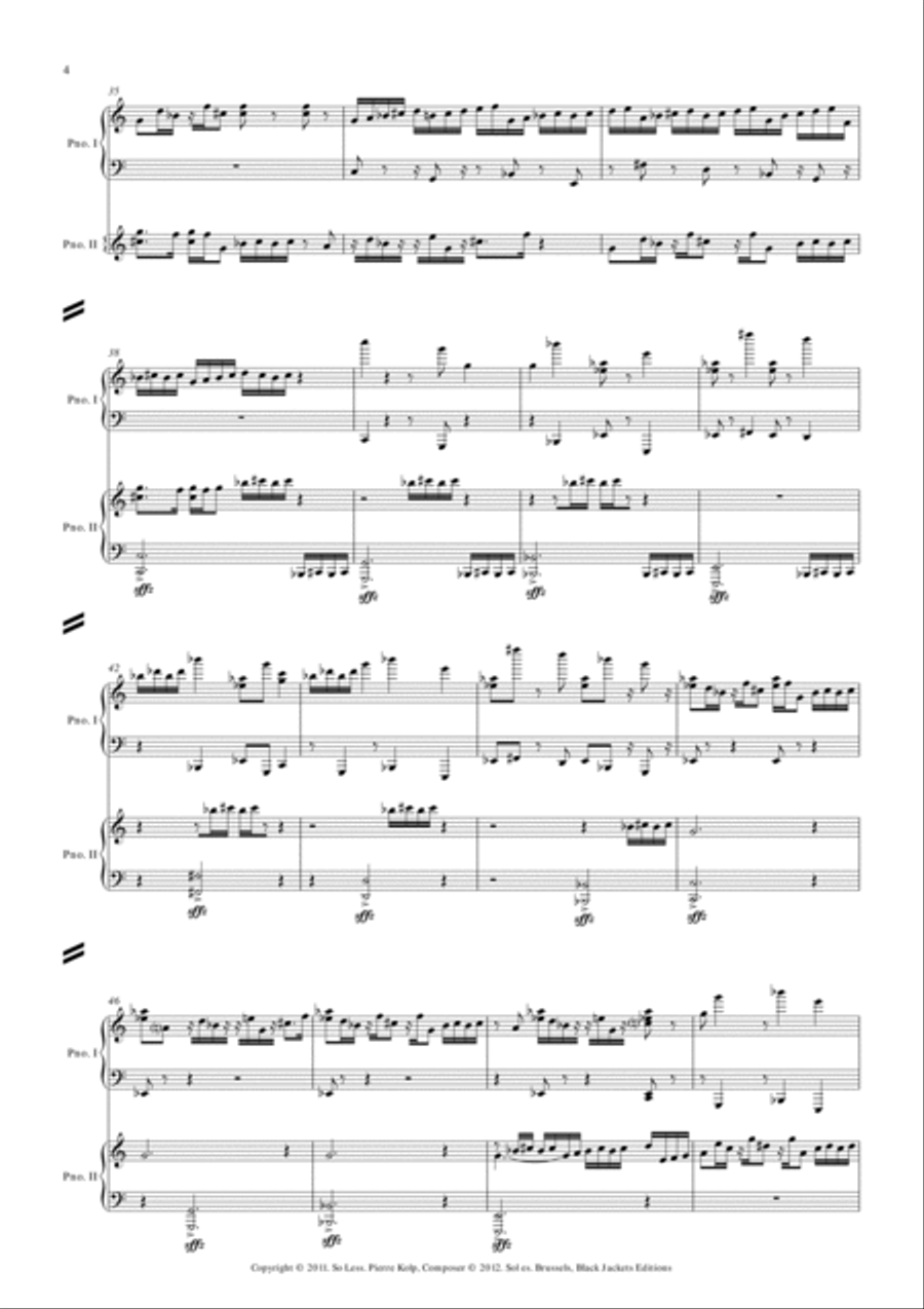 So less (2 pianos) Piano scores gallery preview page 4
