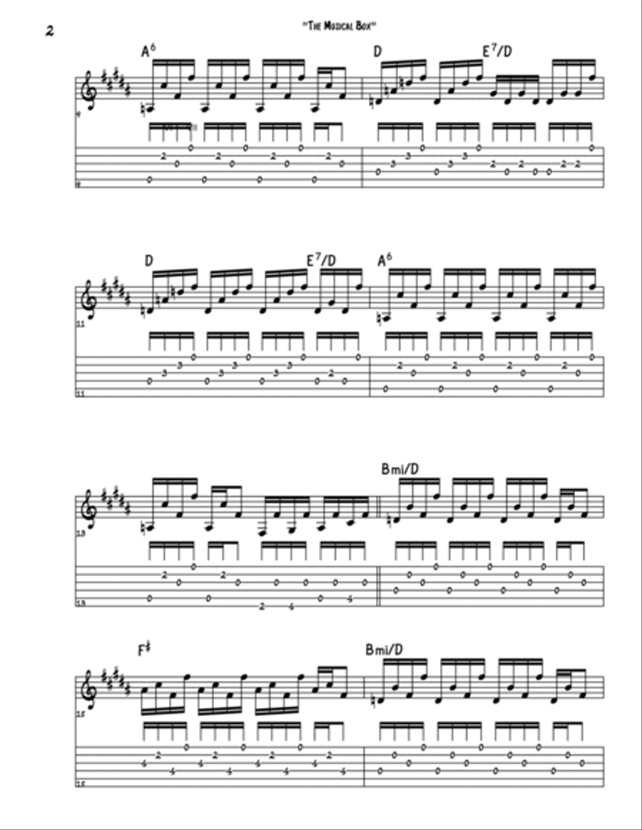The Musical Box Guitar Tablature scores gallery preview page 2